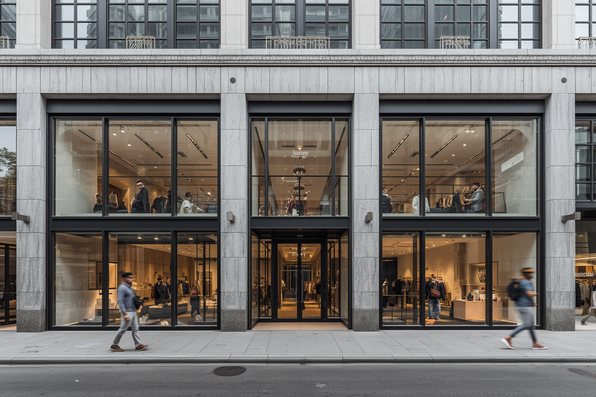 Commercial retail storefront